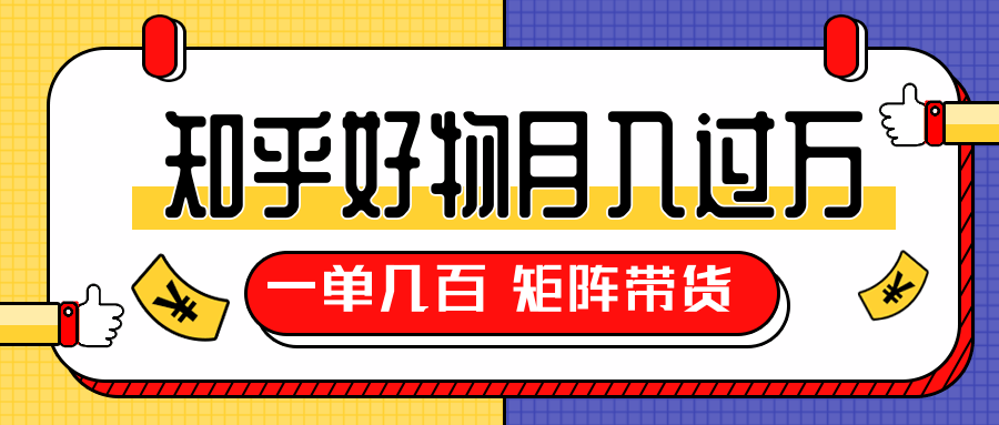 知乎好物推荐独家操作详解，一单能赚几百元上千元，矩阵带货月入过万（共5节视频）-小伟资源网