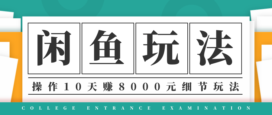 龟课·闲鱼项目玩法实战班第12期，操作10天左右利润有8000元细节玩法-小伟资源网