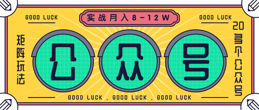 公众号矩阵实战1年多，20多个公众号，关注数70W左右，每个月收益大概在8-12W-小伟资源网