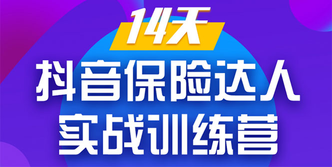 《14天抖音保险达人实战训练营》从0开始-搭建账号-拍摄剪辑-获客到打造爆款-小伟资源网