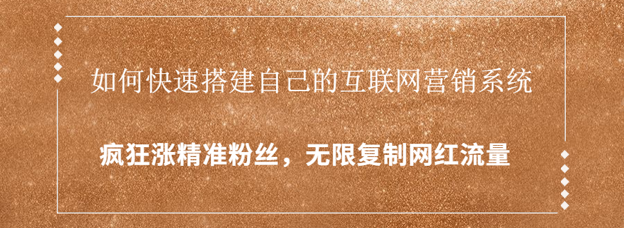 封神学员特训营：快速搭建自己的互联网营销系统，疯狂涨精准粉丝，无限复制网红流量-小伟资源网