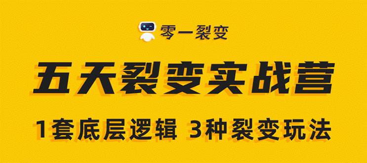 《5天裂变实战训练营》1套底层逻辑+3种裂变玩法，2020下半年微信裂变玩法-小伟资源网