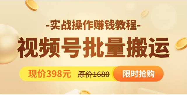 视频号批量运营实战教程，让你一天创作100个高质量视频，日引5W+流量-小伟资源网