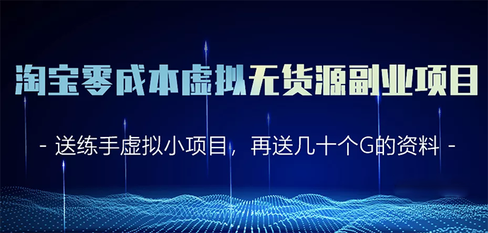 淘宝零成本虚拟无货源副业项目2.0 一个店铺可以产出5000左右的纯利润-小伟资源网