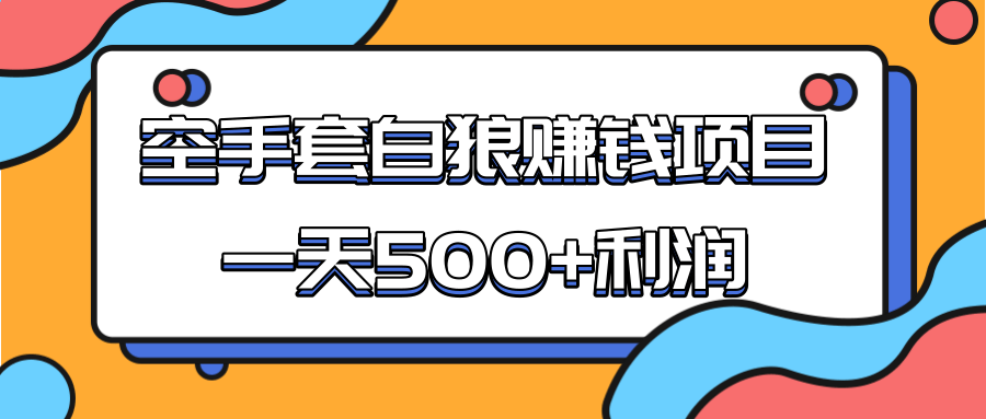 某团队收费项目：空手套白狼，一天500+利润，人人可做-小伟资源网