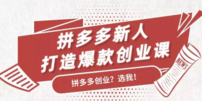 拼多多新人打造爆款创业课：快速引流持续出单，适用于所有新人-小伟资源网