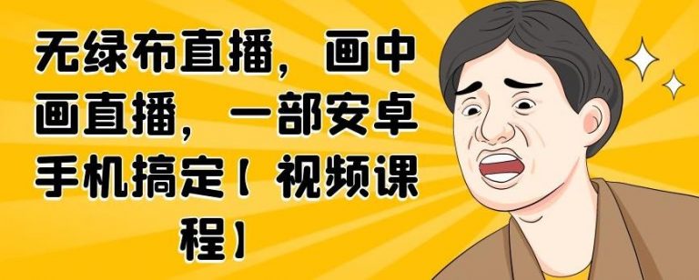 无绿布直播，画中画直播，一部安卓手机搞定-小伟资源网