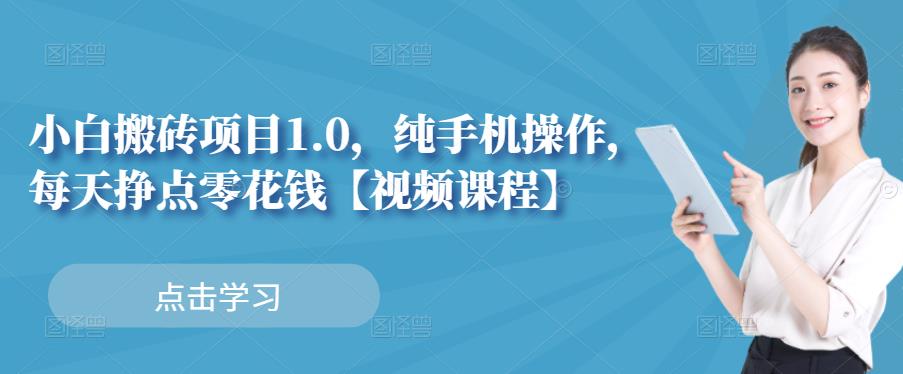 小白搬砖项目1.0，纯手机操作，每天兼职挣点零花钱-小伟资源网