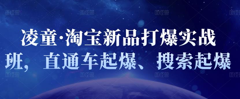 凌童·淘宝新品打爆实战班，直通车起爆、搜索起爆-小伟资源网