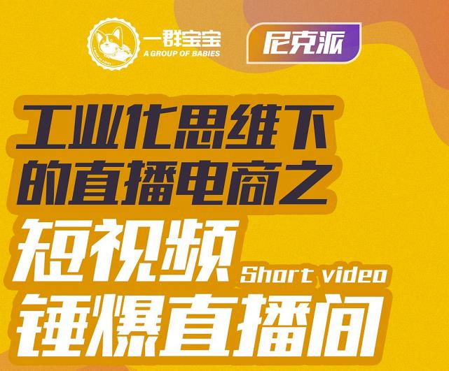 尼克派·工业化思维下的直播电商之短视频锤爆直播间，听话照做执行爆单-小伟资源网