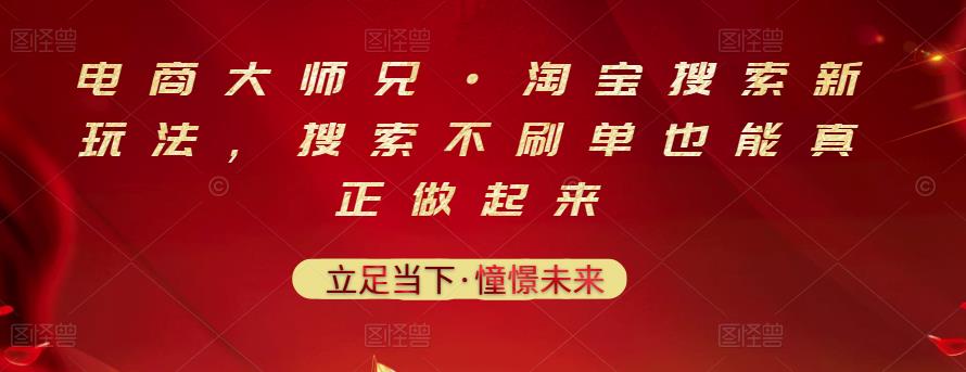 电商大师兄·淘宝搜索新玩法，搜索不刷单也能真正做起来-小伟资源网