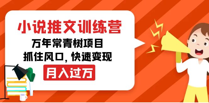 小说推文训练营，万年常青树项目，抓住风口，快速变现月入过万-小伟资源网