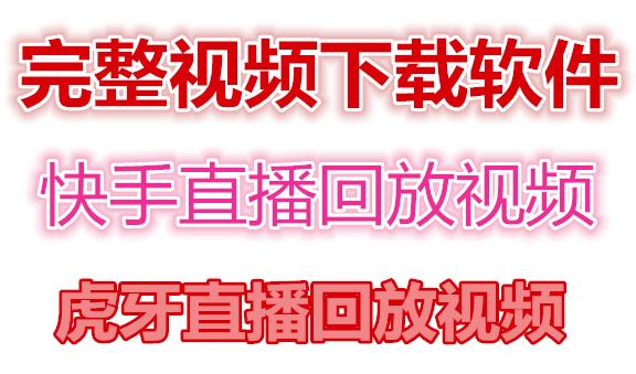 快手直播回放视频/虎牙直播回放视频完整下载(电脑软件+视频教程)-小伟资源网