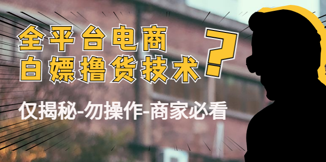 外面收费2980的全平台电商白嫖撸货技术（仅揭秘勿操作-商家防范必看）-小伟资源网