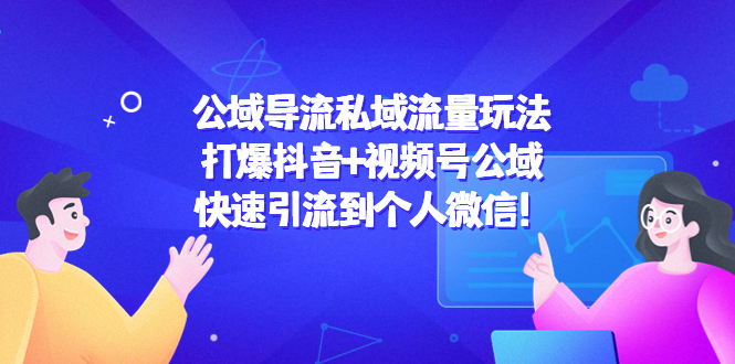 公域导流私域流量玩法：打爆抖音+视频号公域，快速引流到个人微信！-小伟资源网