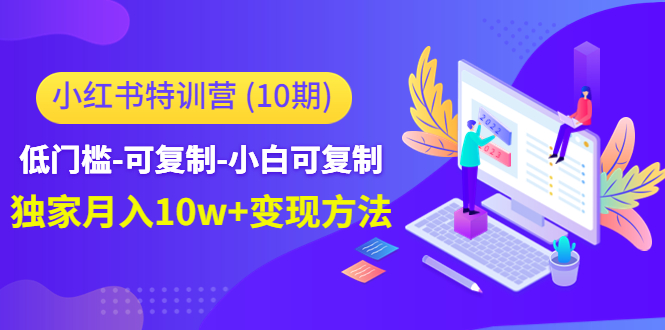 小红书特训营（第10期）低门槛-可复制-小白可复制-独家月入10w+变现方法-小伟资源网