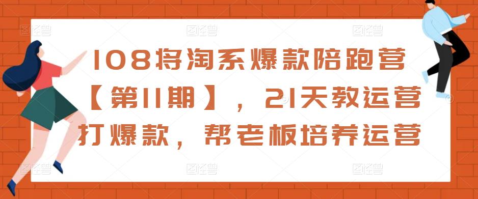 108将淘系爆款陪跑营【第11期】，21天教运营打爆款，帮老板培养运营-小伟资源网