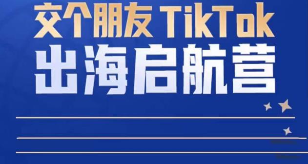 TikTok商家出海启航营：教你TikTok跨境电商的底层逻辑，即使是零基础的你也可以快速上手-小伟资源网