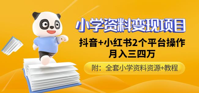 唐老师小学资料变现项目，抖音+小红书2个平台操作，月入数万元（全套资料+教程）-小伟资源网