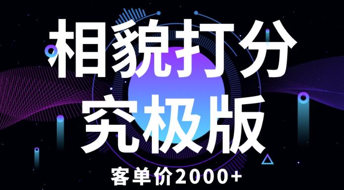 相貌打分究极版，客单价2000+纯新手小白就可操作的项目-小伟资源网