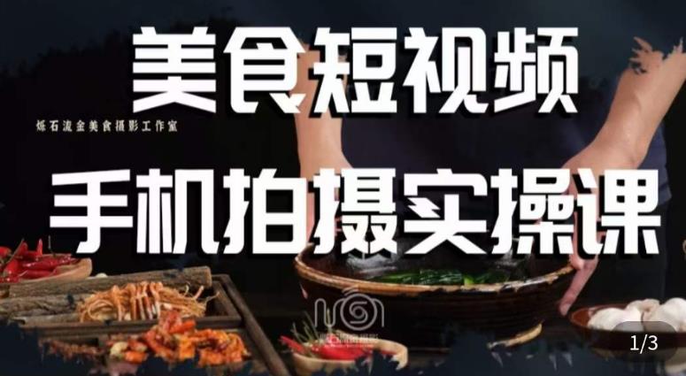 烁石·美食视频手机拍摄实操课，​美食摄影理论、手机拍摄相关设置、剪辑调色、布光原理等内容-小伟资源网