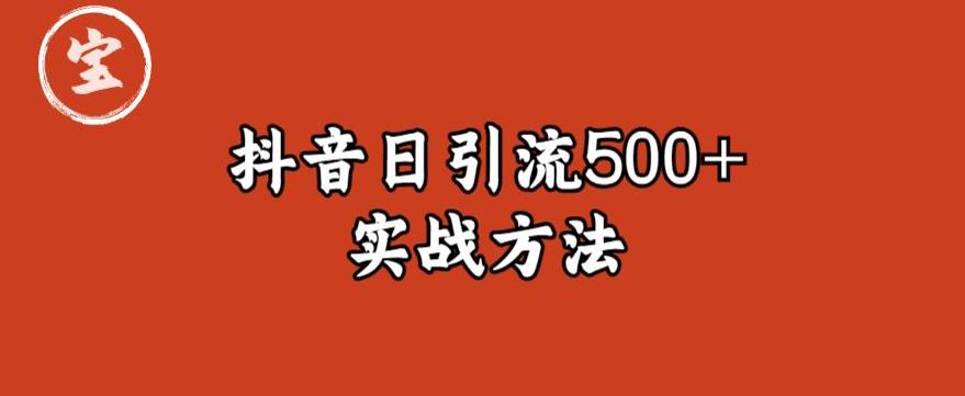 宝哥抖音直播引流私域的6个方法，日引流500+-小伟资源网