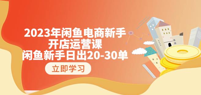 2023年闲鱼电商新手开店运营课：闲鱼新手日出20-30单（18节-实战干货）-小伟资源网