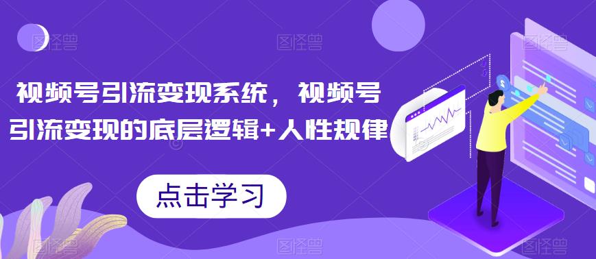 视频号引流变现系统，视频号引流变现的底层逻辑+人性规律-小伟资源网