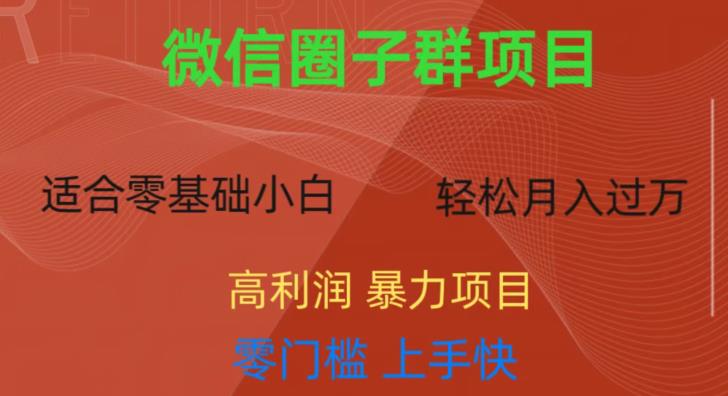 微信资源圈子群项目，零门槛，易上手，一个群1元，一天轻轻松松300+【揭秘】-小伟资源网