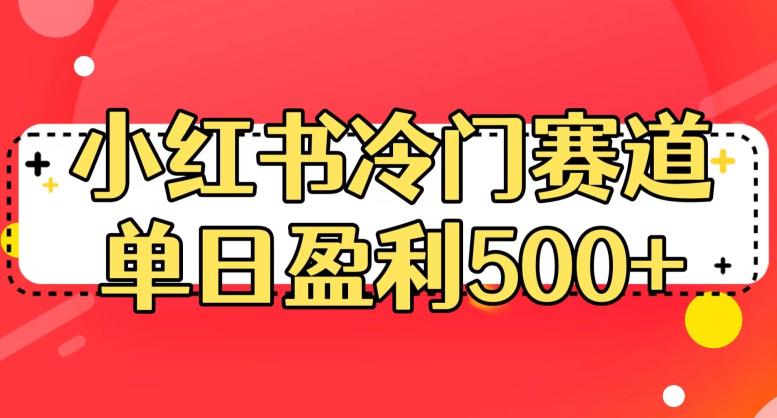 小红书冷门赛道，单日盈利500+【揭秘】-小伟资源网