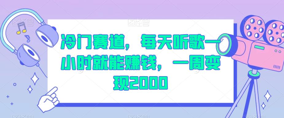 冷门赛道，每天听歌一小时就能赚钱，一周变现2000【揭秘】-小伟资源网