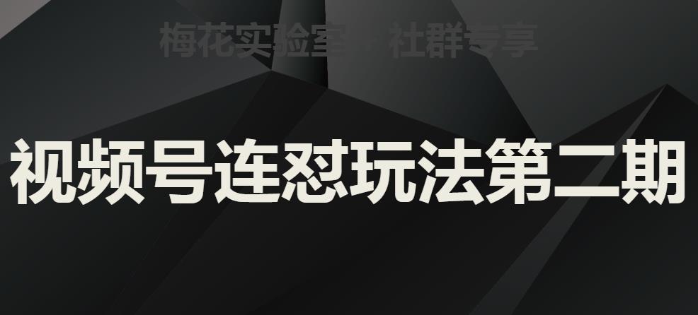 梅花实验室社群视频号连怼玩法第二期，实操讲解全部过程-小伟资源网