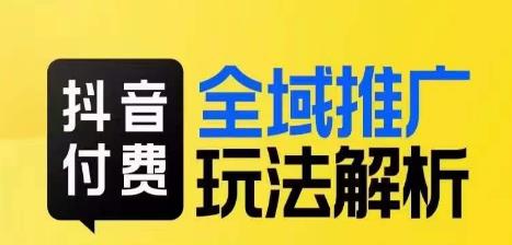 抖音付费全域推广玩法解析，抓住平台红利，小付费撬动大流量-小伟资源网