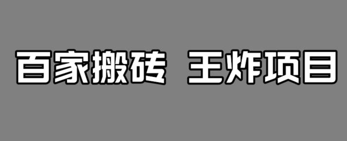 百家最新搬运玩法，单号月入5000+【揭秘】-小伟资源网