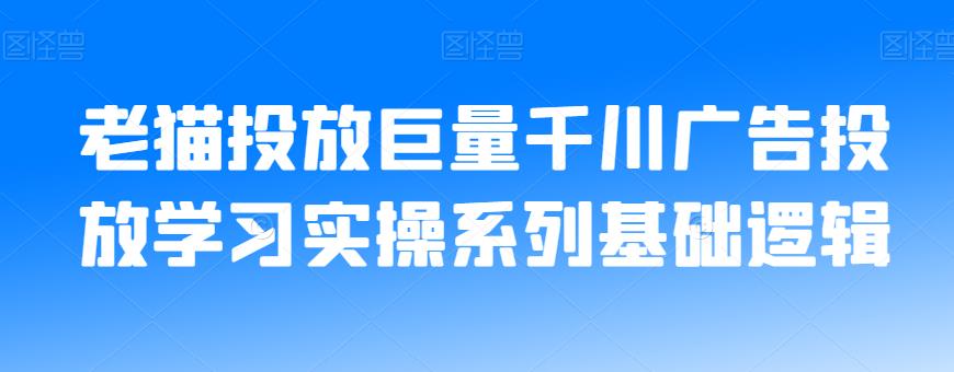 老猫投放巨量千川广告投放学习实操系列基础逻辑-小伟资源网