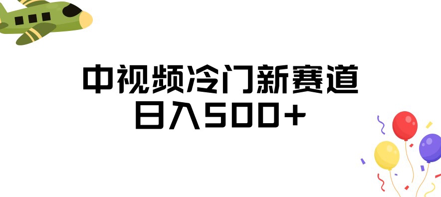 中视频冷门新赛道，做的人少，三天之内必起号，日入500+【揭秘】-小伟资源网