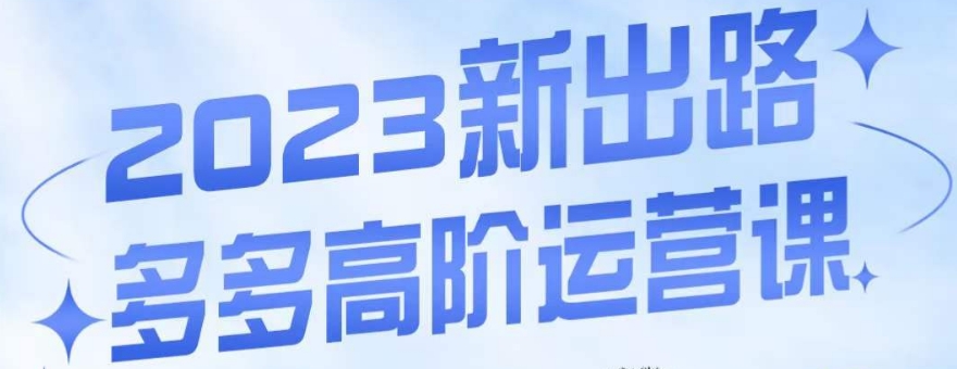 大炮·多多高阶运营课，3大玩法助力打造爆款，实操玩法直接亮出干货-小伟资源网