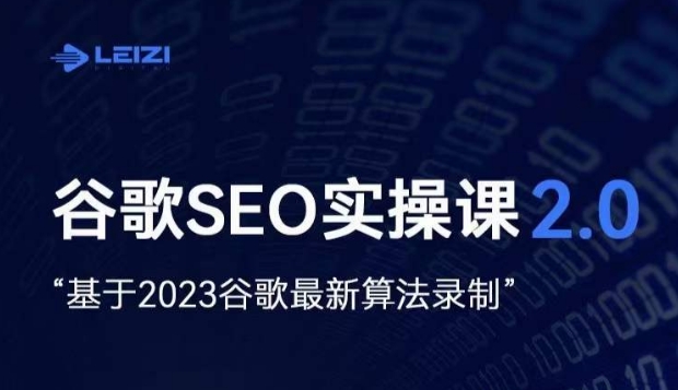 雷子·谷歌SEO 2.0实战课，独立站询盘自由必备，基于2023谷歌最新算法录制-小伟资源网