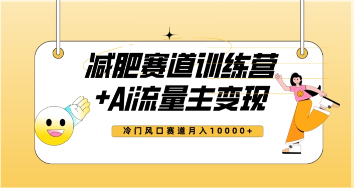 全新减肥赛道AI流量主+训练营变现玩法教程，蓝海冷门赛道小白轻松上手，月入10000+-小伟资源网