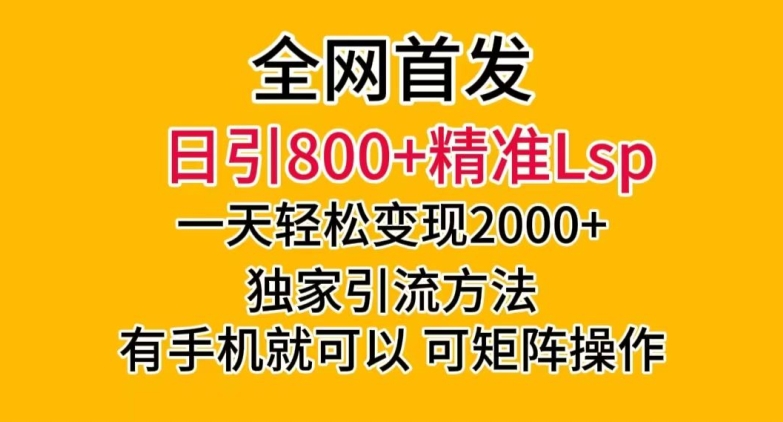 全网首发！日引800+精准老色批，一天变现2000+，独家引流方法，可矩阵操作【揭秘】-小伟资源网