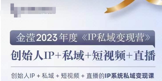 IP私域变现营，创业人做私域IP必参加的变现营-小伟资源网