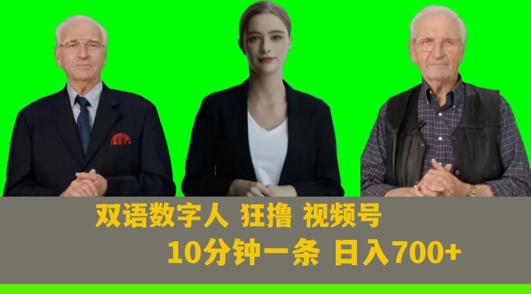 Ai生成双语数字人狂撸视频号，日入700+内附251G素材【揭秘】-小伟资源网