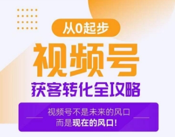 视频号获客转化全攻略，手把手教你打造爆款视频号！-小伟资源网