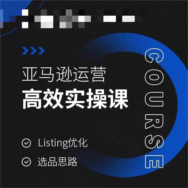 亚马逊运营高效实操课，Listing优化，选品思路-小伟资源网