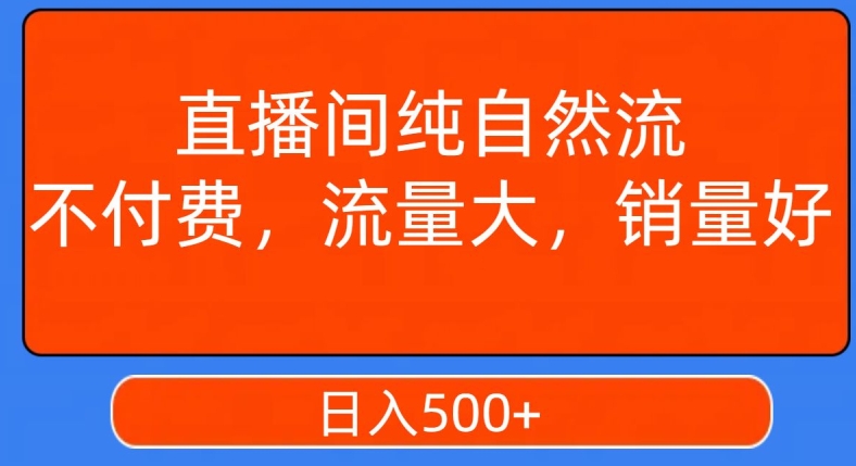 视频号直播间纯自然流，不付费，白嫖自然流，自然流量大，销售高，月入15000+【揭秘】-小伟资源网