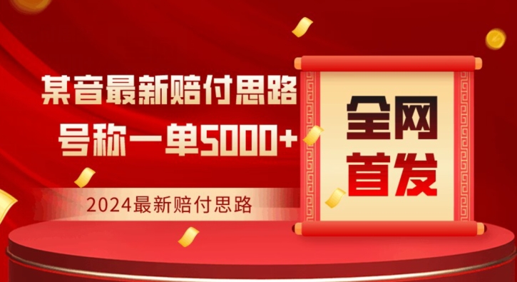 全网首发，2024最新抖音赔付项目，号称一单5000+保姆级拆解【仅揭秘】-小伟资源网