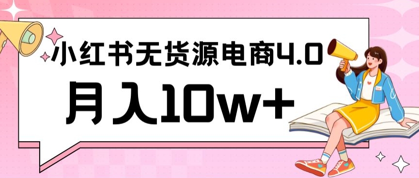 小红书新电商实战，无货源实操从0到1月入10w+联合抖音放大收益【揭秘】-小伟资源网