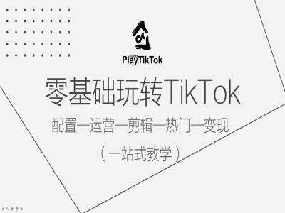 零基础玩转TikTok，配置一运营一剪辑一热门一变现，一站式教学-小伟资源网