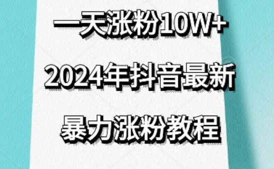 抖音最新暴力涨粉教程，视频去重，一天涨粉10w+，效果太暴力了，刷新你们的认知【揭秘】-小伟资源网