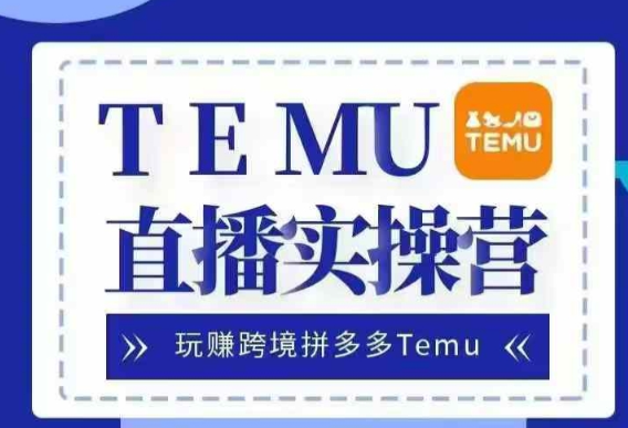 Temu直播实战营，玩赚跨境拼多多Temu，国内电商卷就出海赚美金-小伟资源网